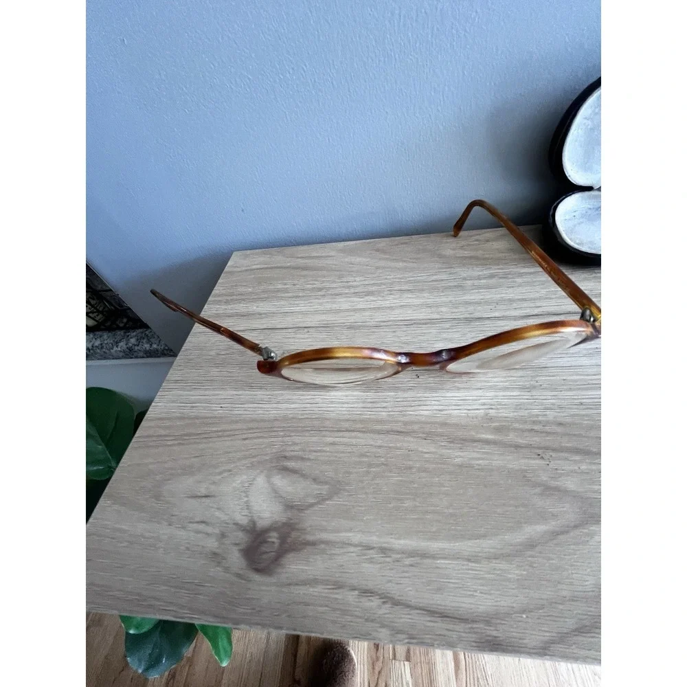 Anglo American England Optical Honey Tortoise Frames Only *need Repair